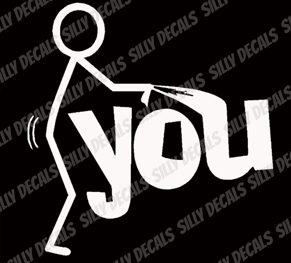 Fuck You Hair Pull; Funny Vinyl Decals Suitable For Cars, Windows, Walls, and More!