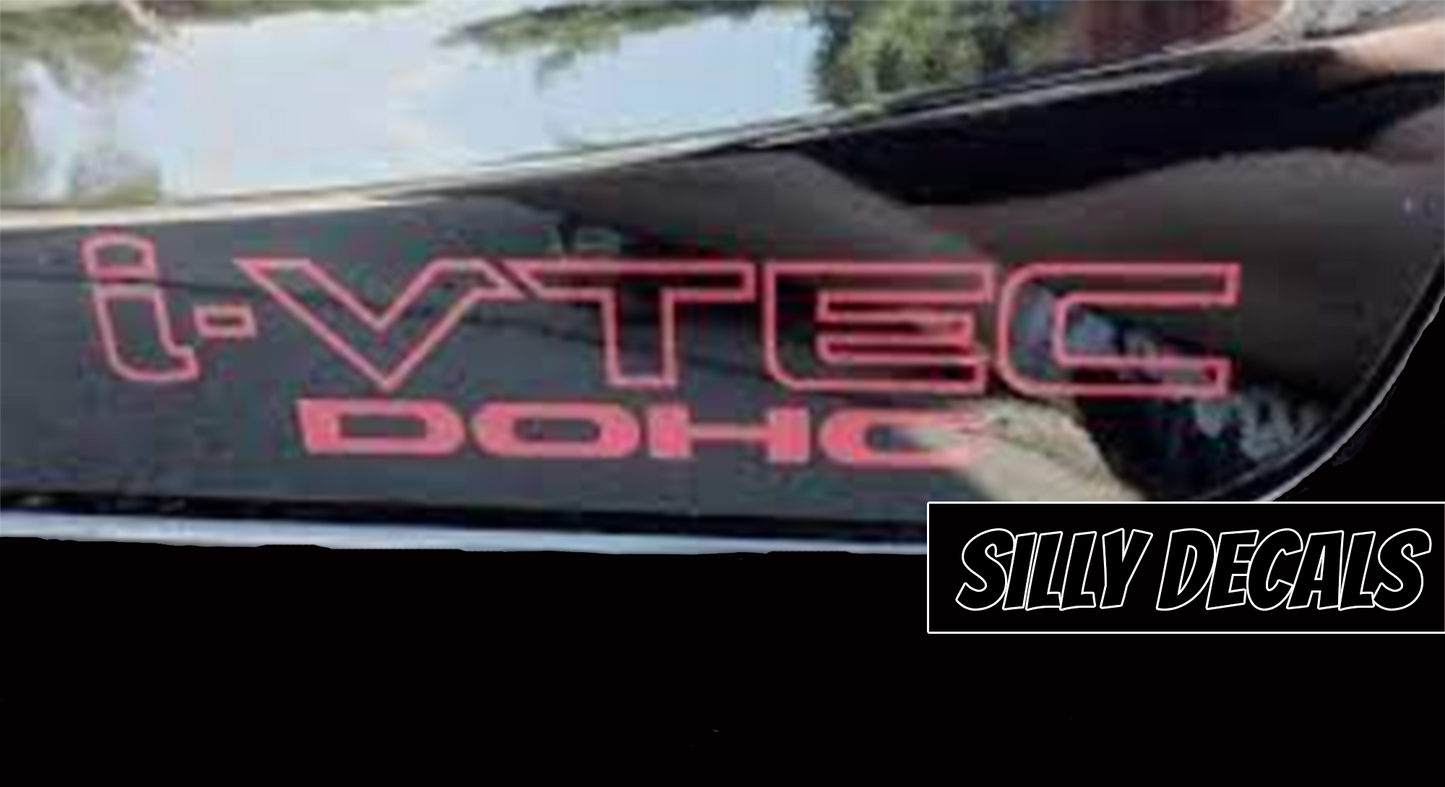 JDM i-VTEC DOHC Inspired; Honda Civic Accord Vinyl Decals Suitable For Vehicles, Windows, Walls, and More!