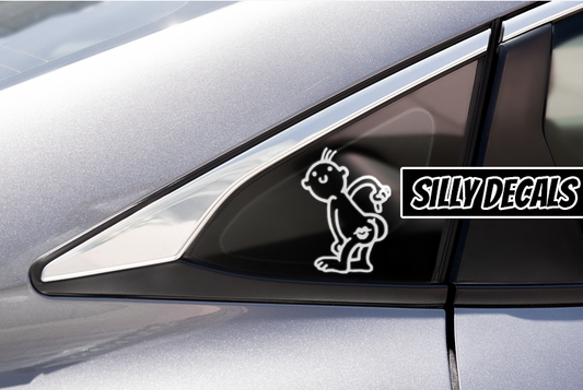 Kiss My Bum; Funny Vinyl Decals Suitable For Cars, Windows, Walls, and More!