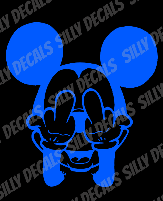 Middle Finger Mouse; Funny Character Vinyl Decals Suitable For Cars, Windows, Walls, and More!