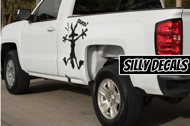 Road Runner Ouch; Funny Cartoon Vinyl Decals Suitable For Cars, Windows, Walls, and More!