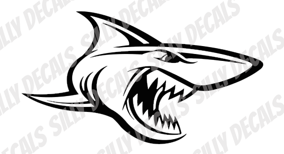 Shark Decal; Animal-Themed Vinyl Decals Suitable For Cars, Windows, Walls, and More!