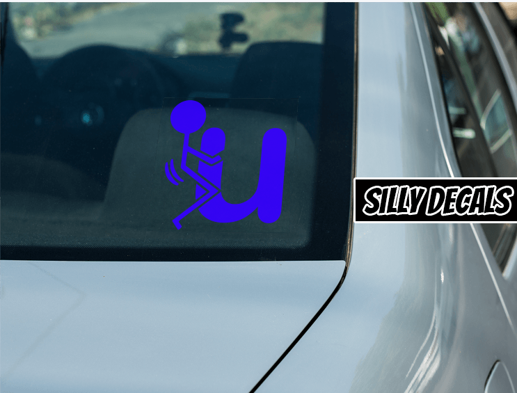 Stick Figure Fuck You; Funny Vinyl Decals Suitable For Cars, Windows, Walls, and More!