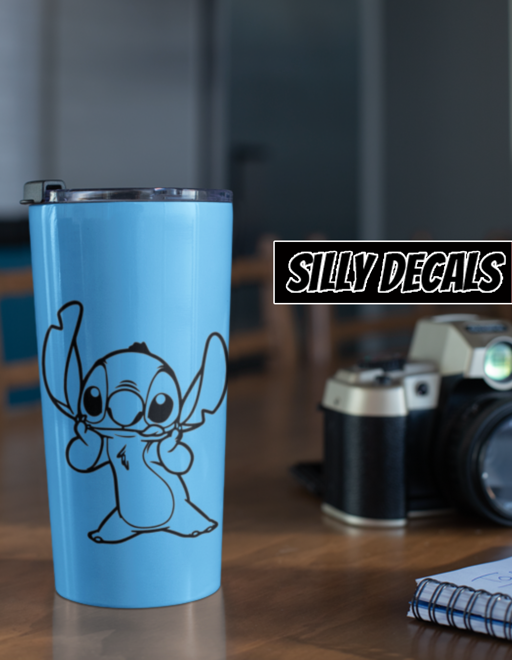 Stitch Tongue Out; Cartoon Character Inspired Vinyl Decals Suitable For Cars, Windows, Walls, and More!