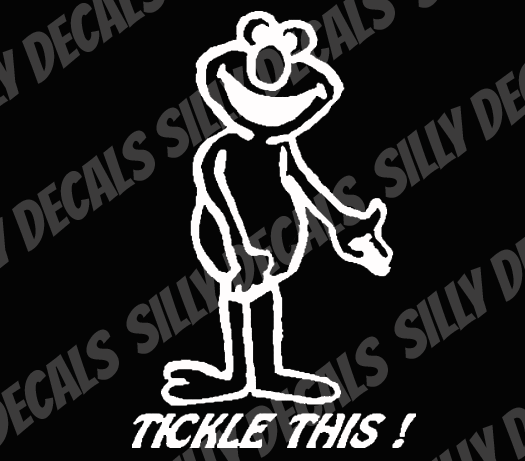 Tickle This Elmo Inspired; Funny Cartoon Vinyl Decals Suitable For Cars, Windows, Walls, and More!
